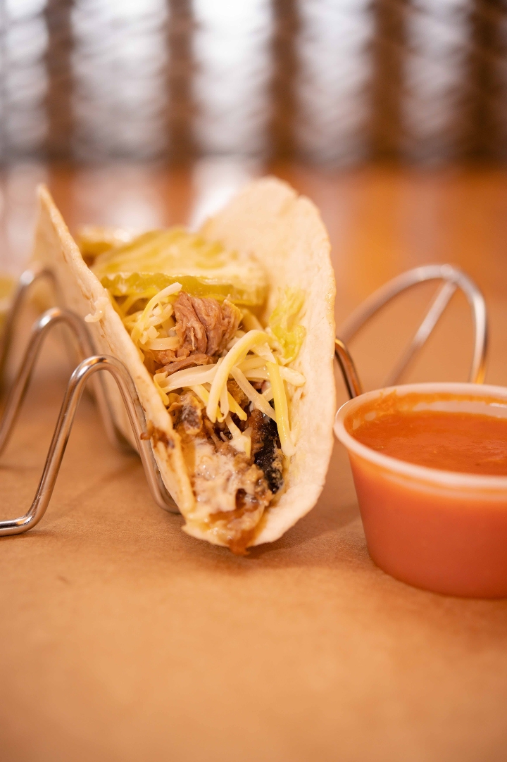 Order Cuban Taco food online from Blu's Barbeque & Bbq Catering store, Dallas on bringmethat.com