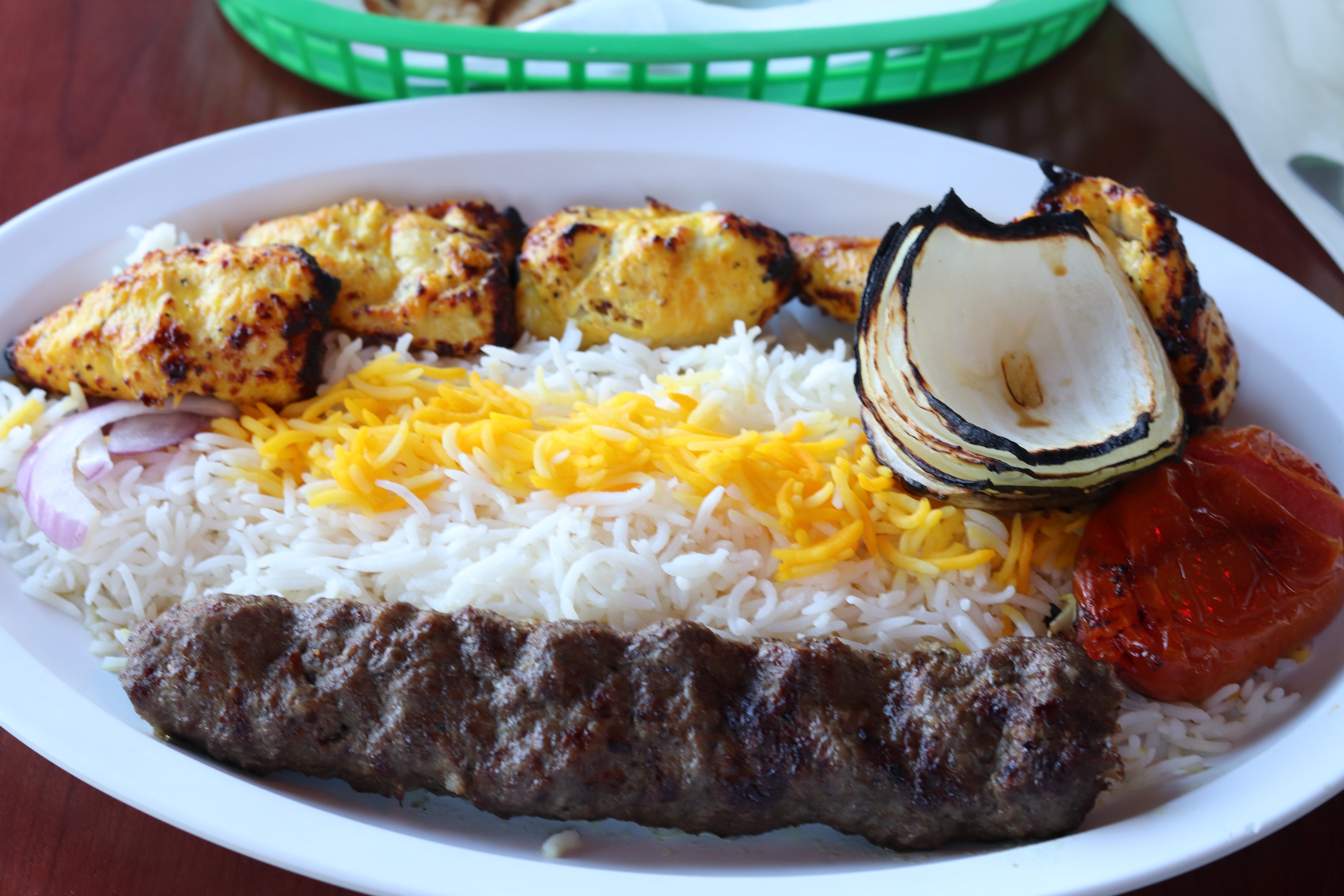 Order Koobideh & Chicken - Entree food online from The Village Grille store, Great Falls on bringmethat.com