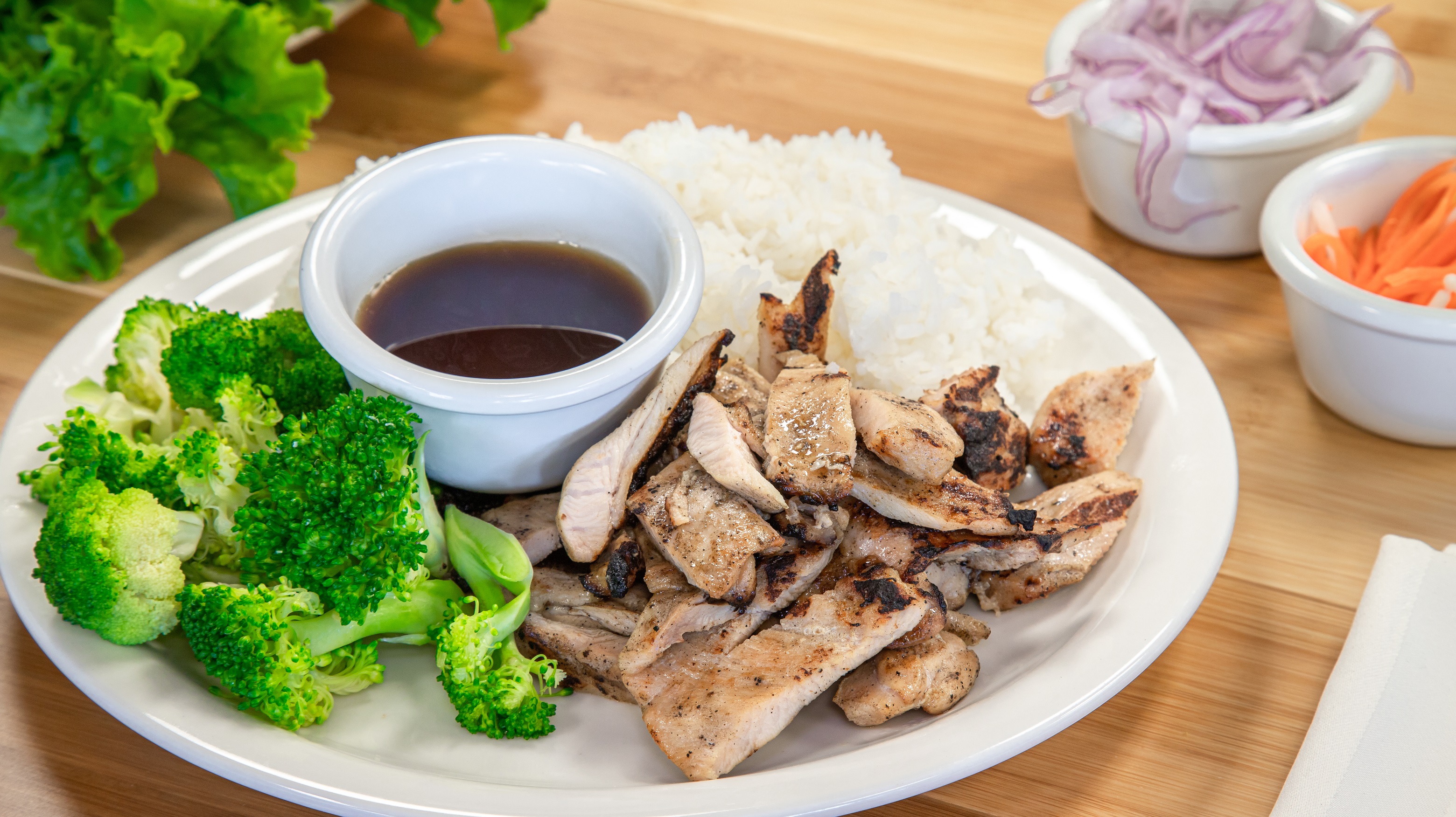 Order 1. Grilled Teriyaki Chicken Platter food online from Pho Cafe Hong Kong Diner store, Reno on bringmethat.com