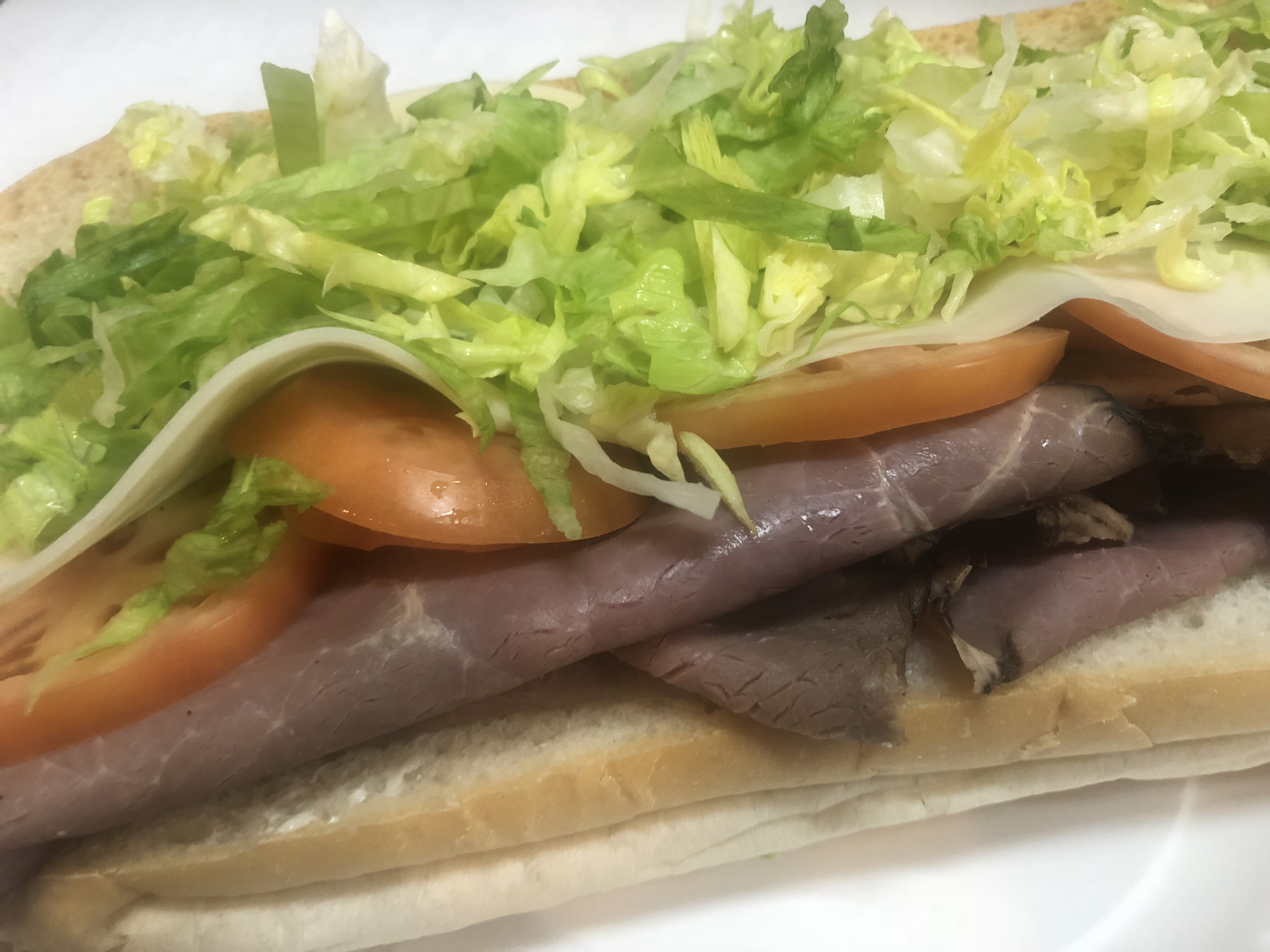 Order Roast Beef Grinder food online from Husky Pizza store, Coventry on bringmethat.com