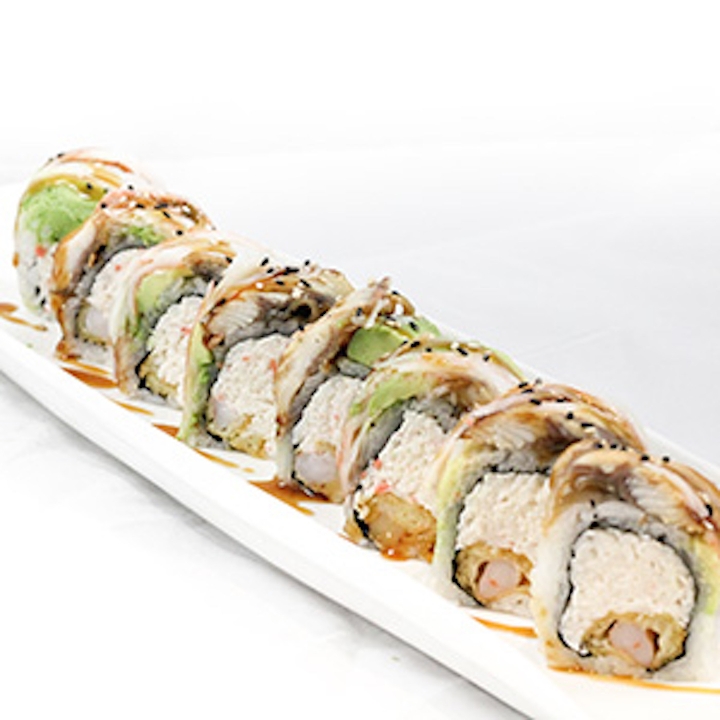 Order Super Dragon Roll food online from Sushi Plus store, Redwood City on bringmethat.com