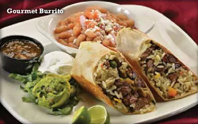 Order Gourmet Burrito food online from Que Pasa Mexican Cafe store, Atascadero on bringmethat.com