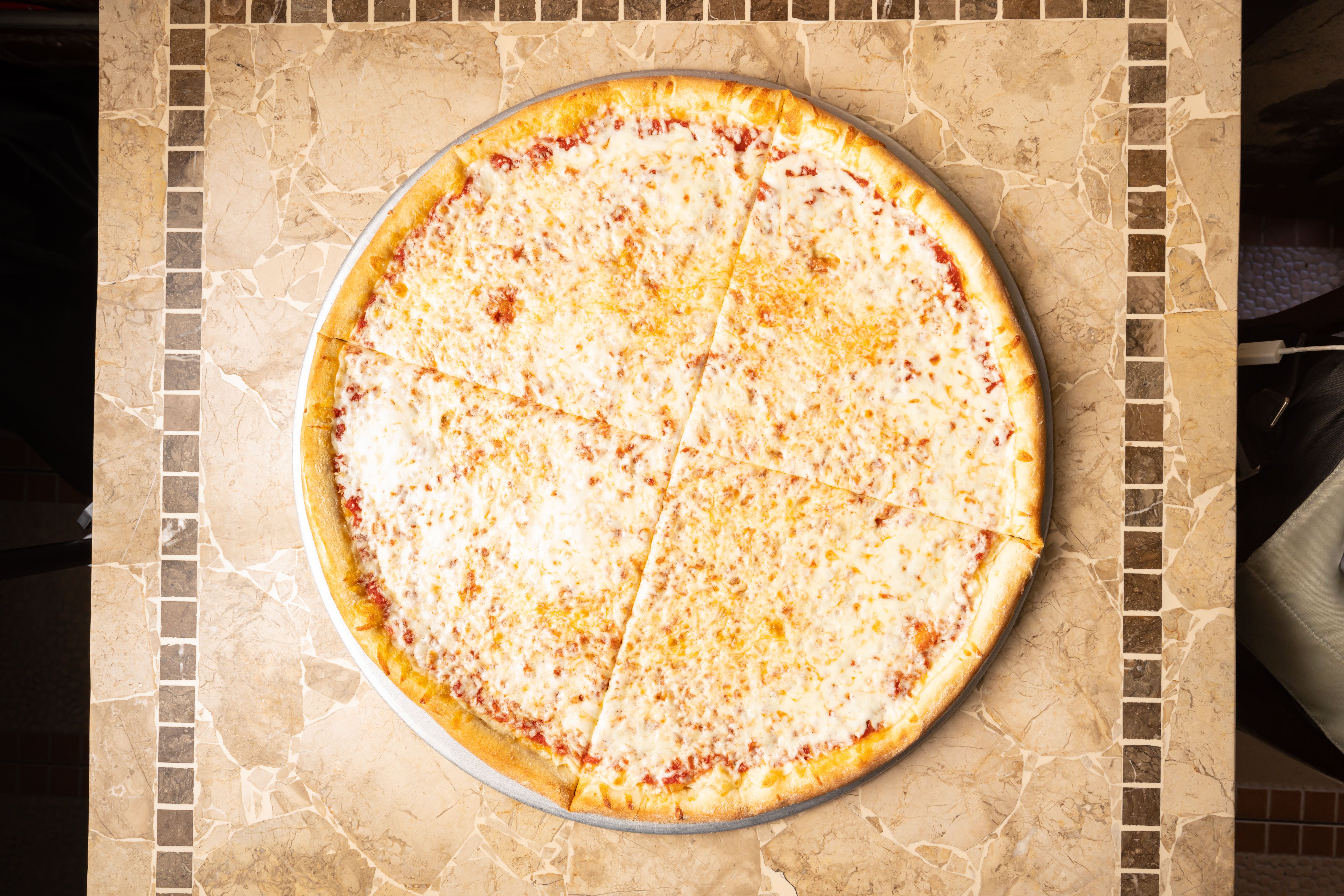 Order Cheese Pizza - 10'' (4 Slices) food online from Oasis restaurant store, Sunnyside on bringmethat.com
