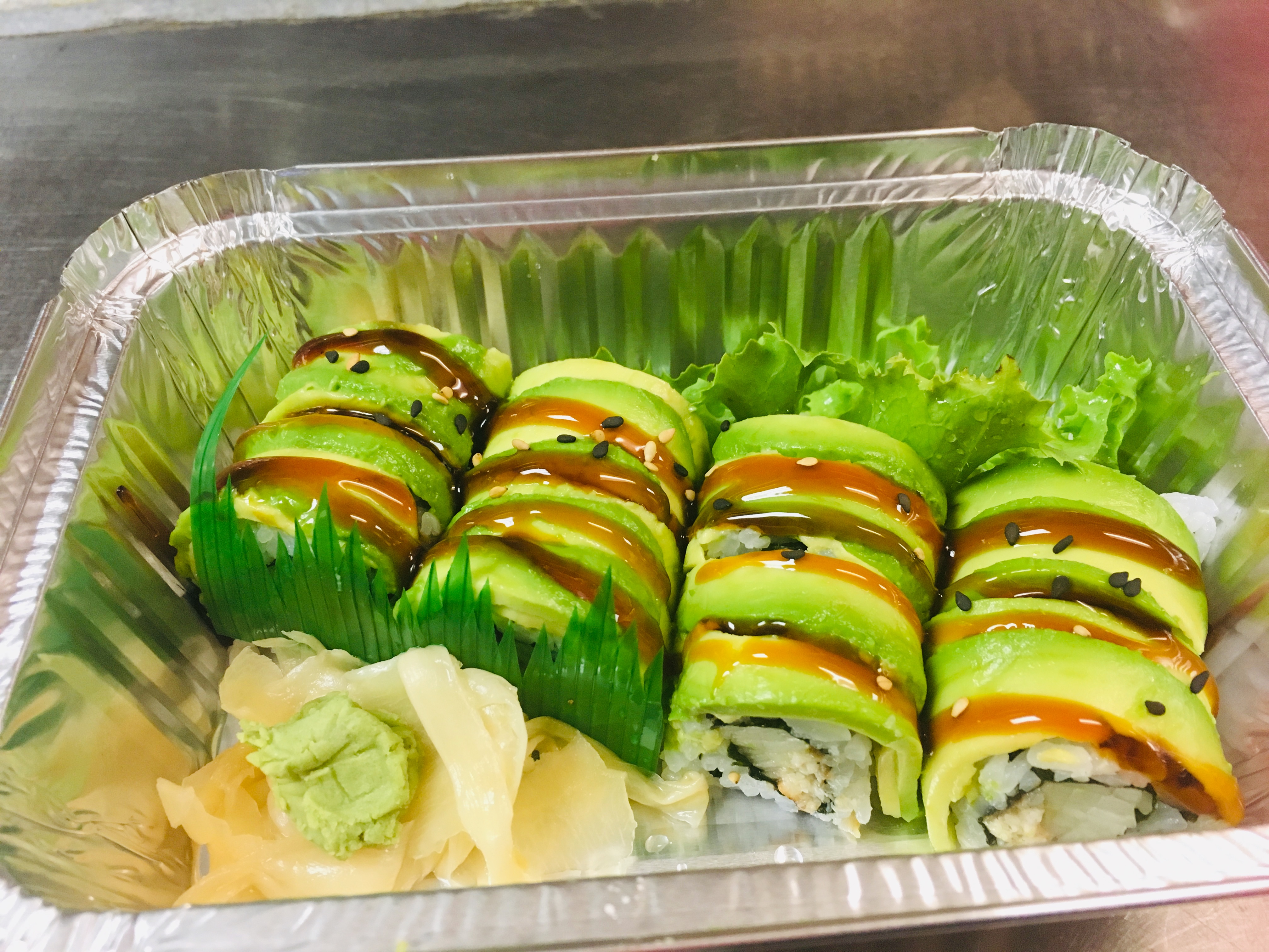 Order Green Dragon Roll food online from Crane Restaurant store, Nashua on bringmethat.com