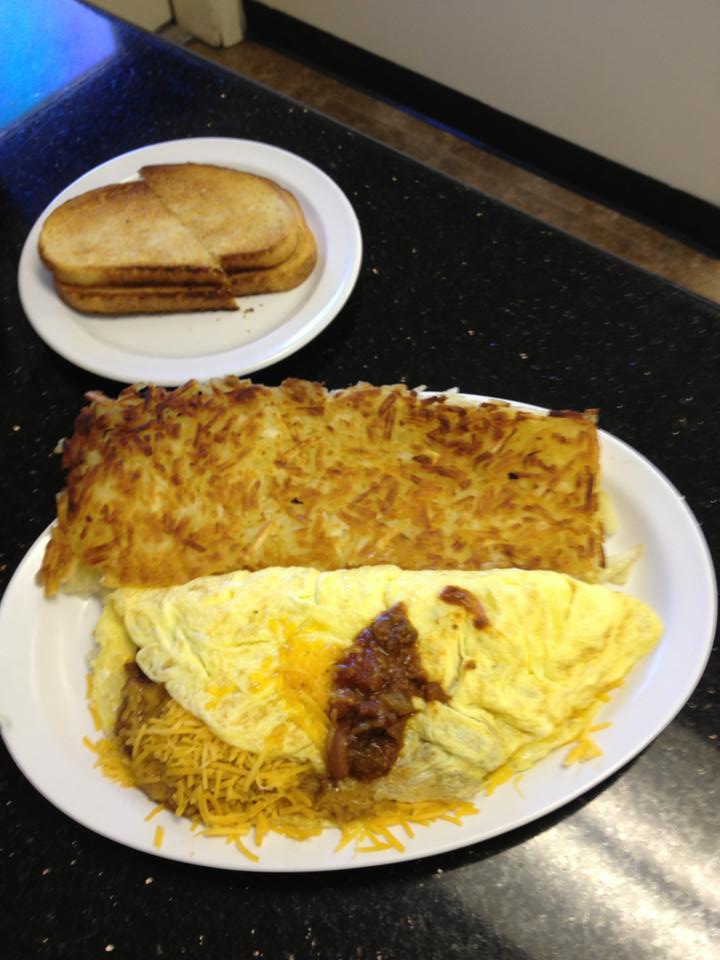 Order Chili Cheese Omelette food online from Peggy Sunrise Cafe store, Lake Havasu City on bringmethat.com