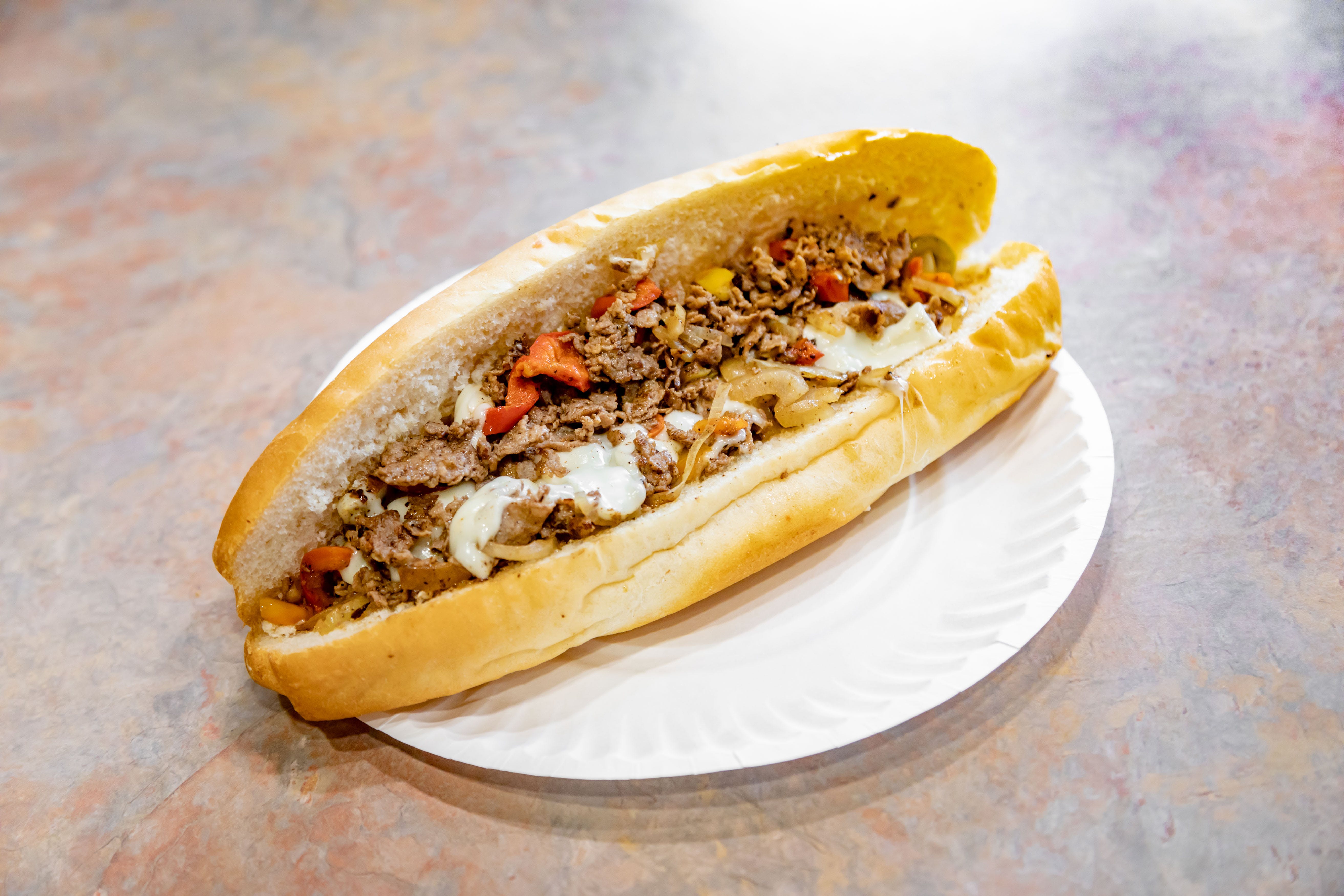 Order Philly Cheese Steak Sub - Philly Cheese Steak Sub food online from Bruno's Pizza store, Springfield on bringmethat.com