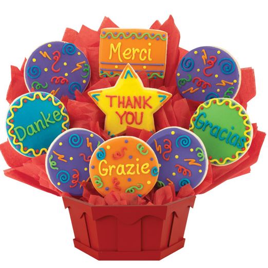 Order A259. Many Thanks Bouquet food online from Cookies By Design store, Glenview on bringmethat.com