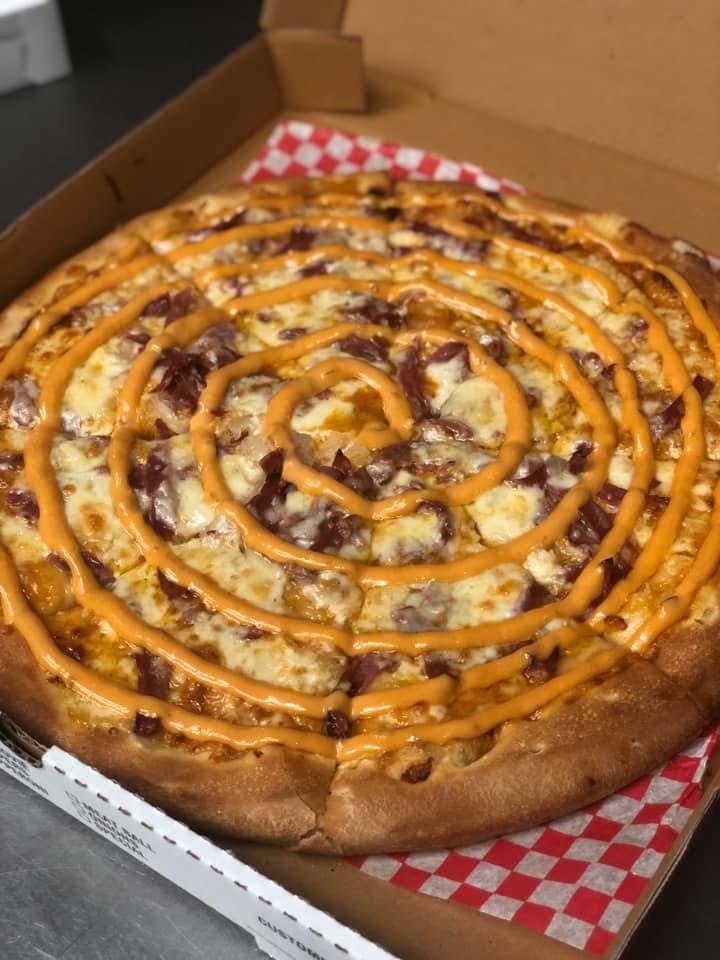 Order Cheeseburger Pizza - Medium 12'' (8 Slices) food online from Fontana Pizza & Grill store, Exton on bringmethat.com
