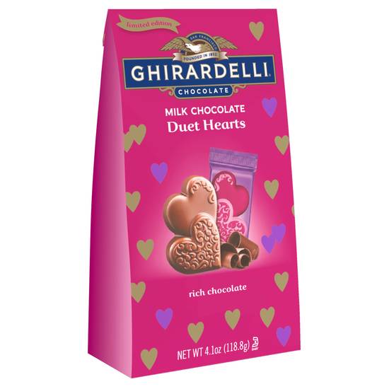 Order Ghirardelli Milk Chocolate Duet Hearts - 4.1oz. food online from Cvs store, MAPLE GLEN on bringmethat.com