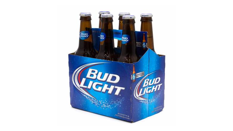 Order Bud Light Beer Bottles - Pack Of 6 food online from Waldi Discount Liquor store, Ansonia on bringmethat.com