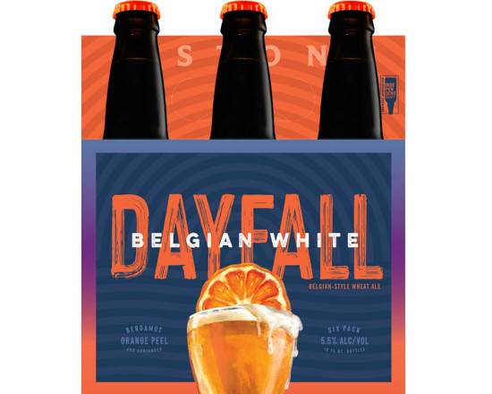 Order Stone Dayfall Begian White Beer 6 Pk (5.5% ABV) food online from Pacific Liquor Market store, Bell Gardens on bringmethat.com