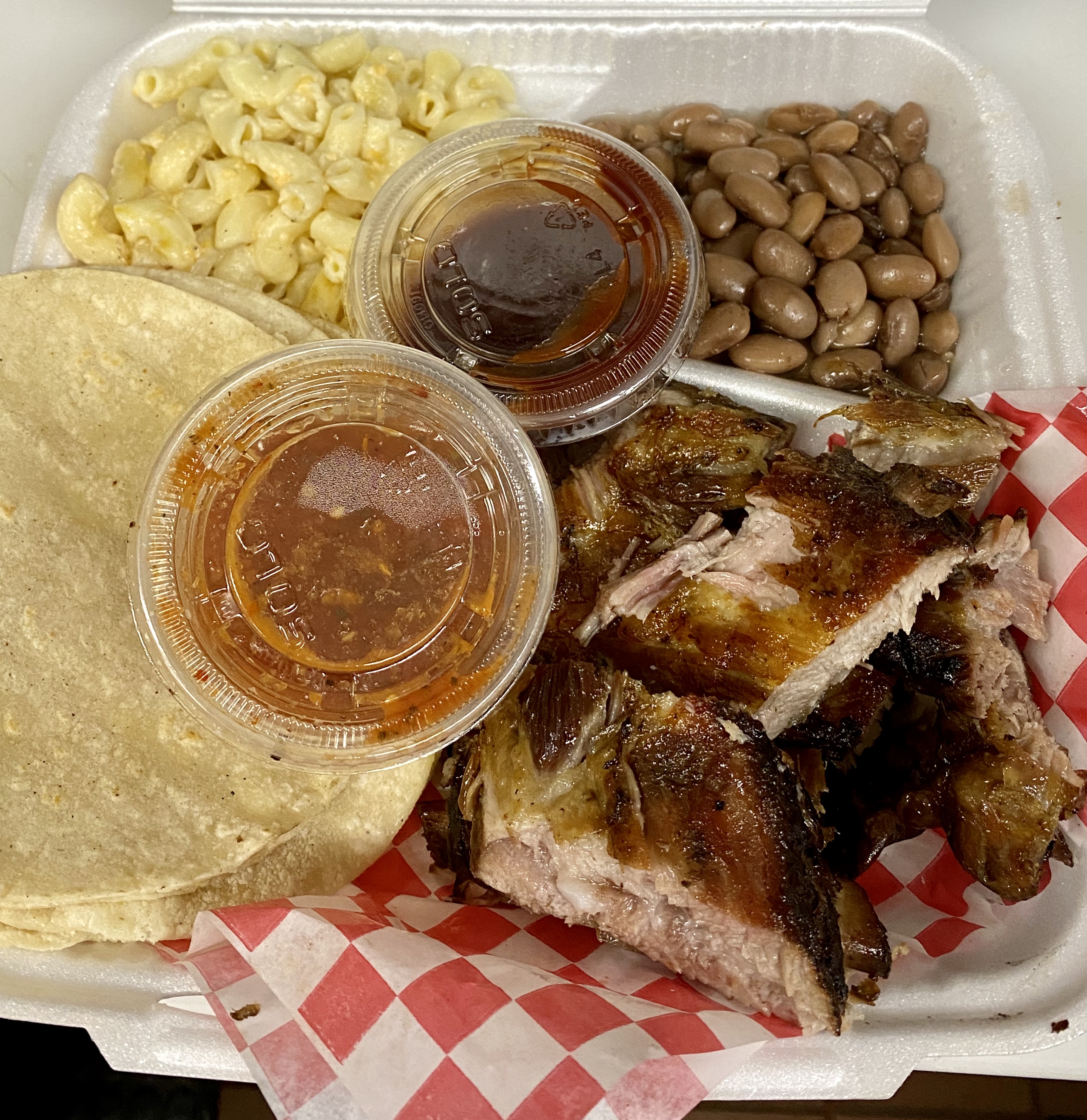 Order BBQ Spare Ribs Plate food online from La Flor Bbq store, Bakersfield on bringmethat.com