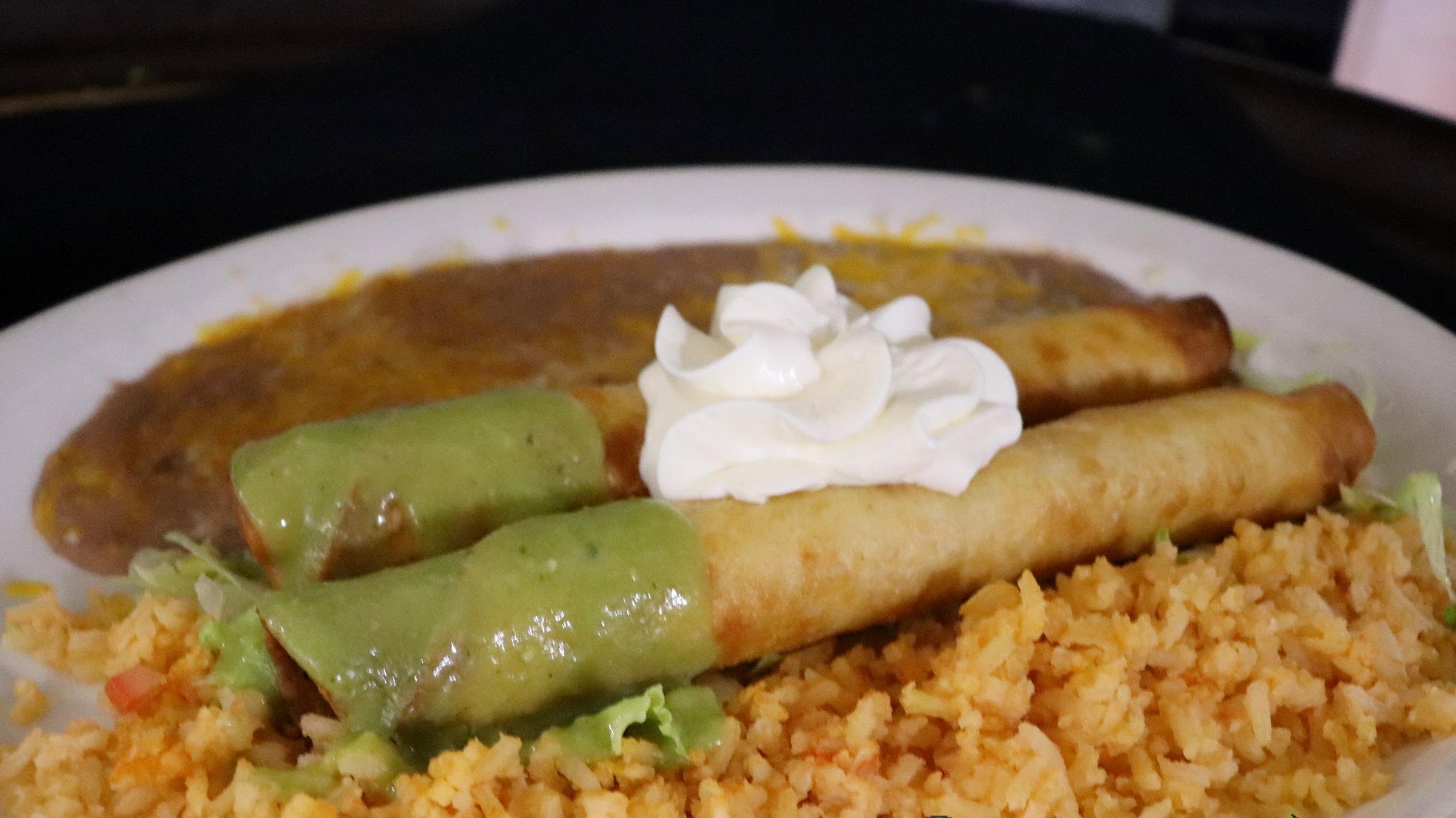 Order Flautas Chicken or Beef food online from Iguana Grill & Cantina store, Bakersfield on bringmethat.com