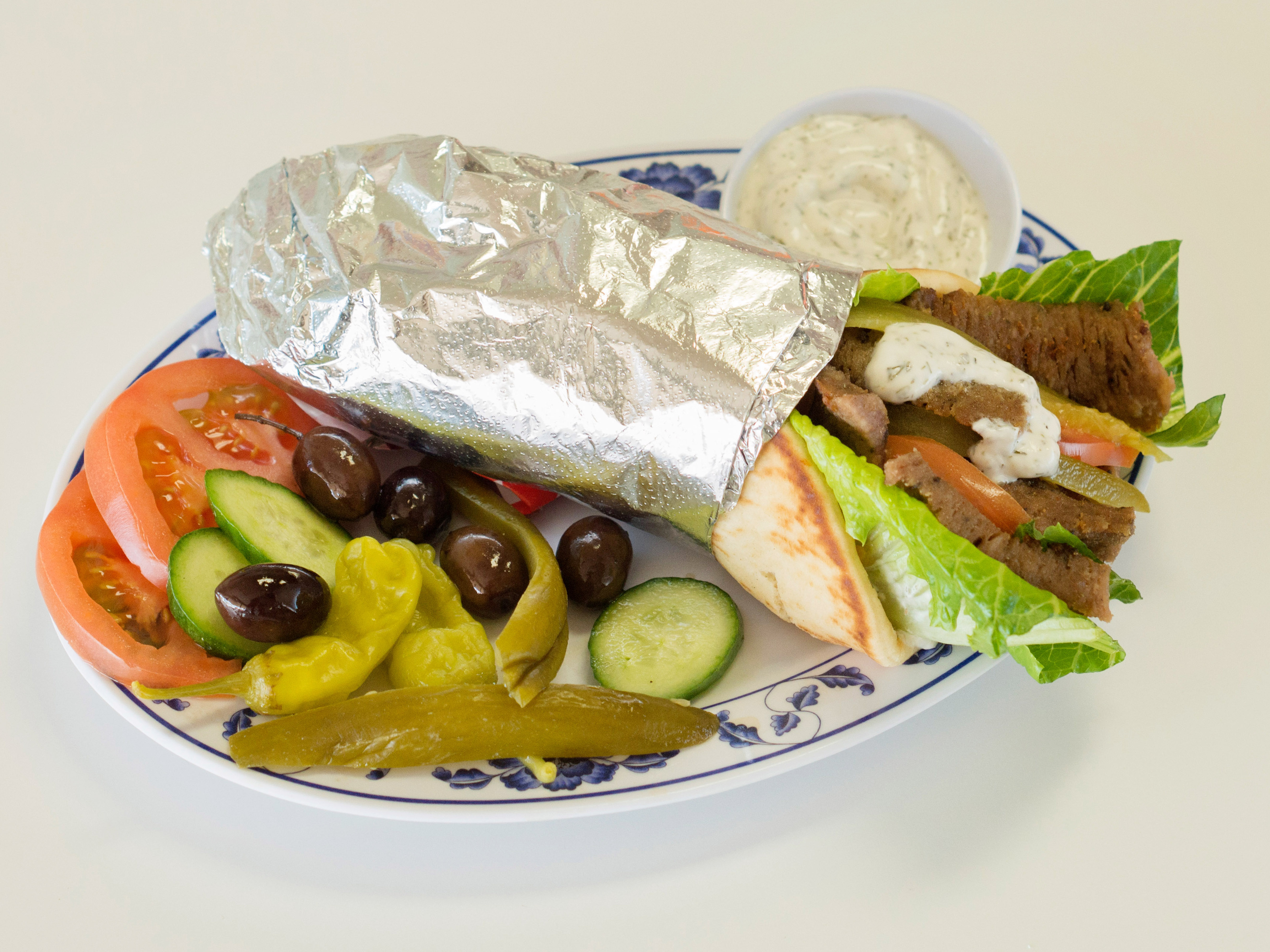 Order Gyros Sandwich food online from Shawarma Xpress store, San Diego on bringmethat.com