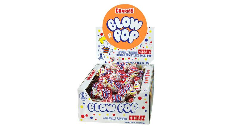 Order Charms Blow Pops Flavor Cherry - 48 Ct food online from Exxon Constant Friendship store, Abingdon on bringmethat.com