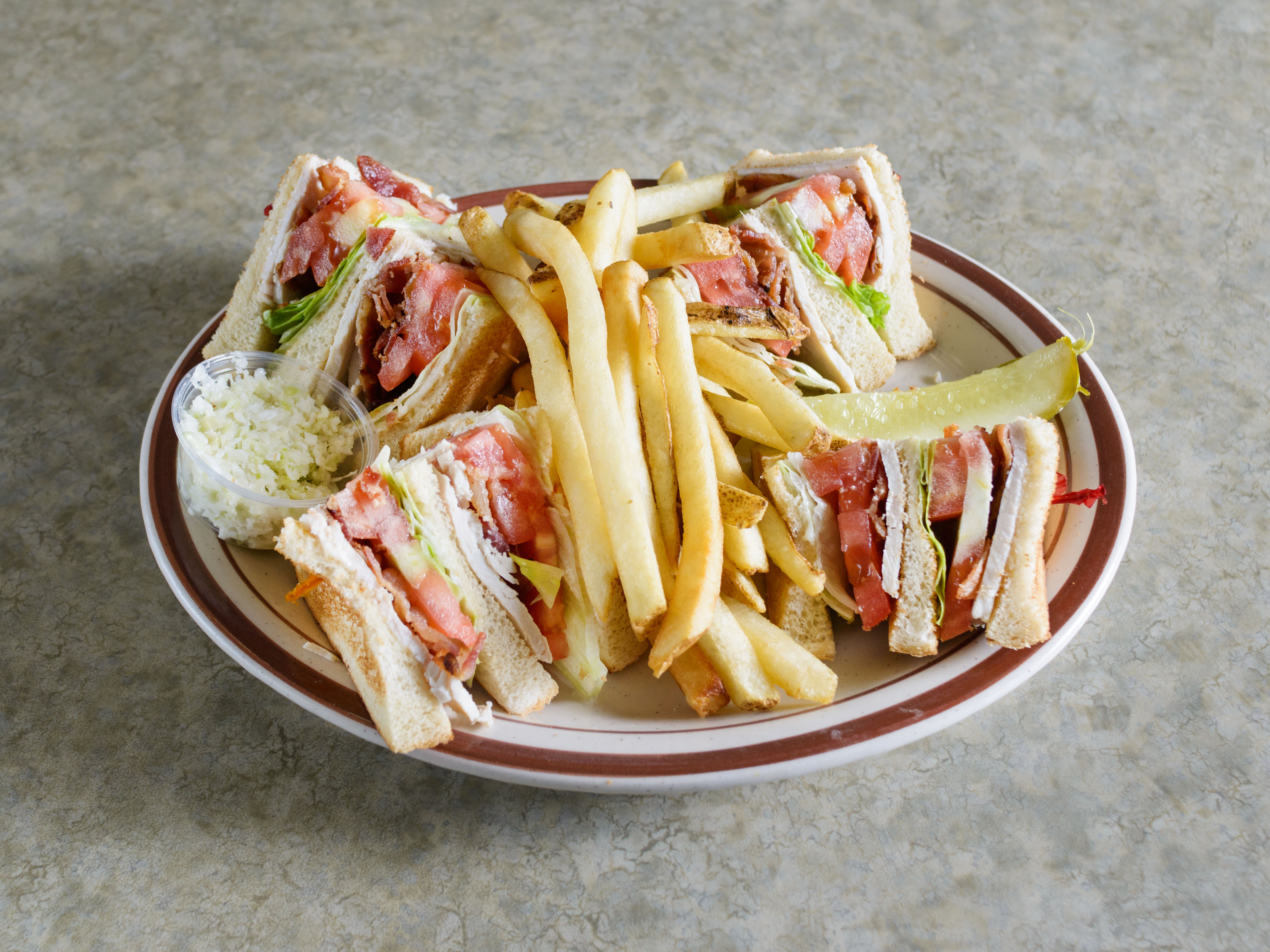 Order Club House Deluxe Triple Decker food online from Gojos Cafe store, Waukegan on bringmethat.com