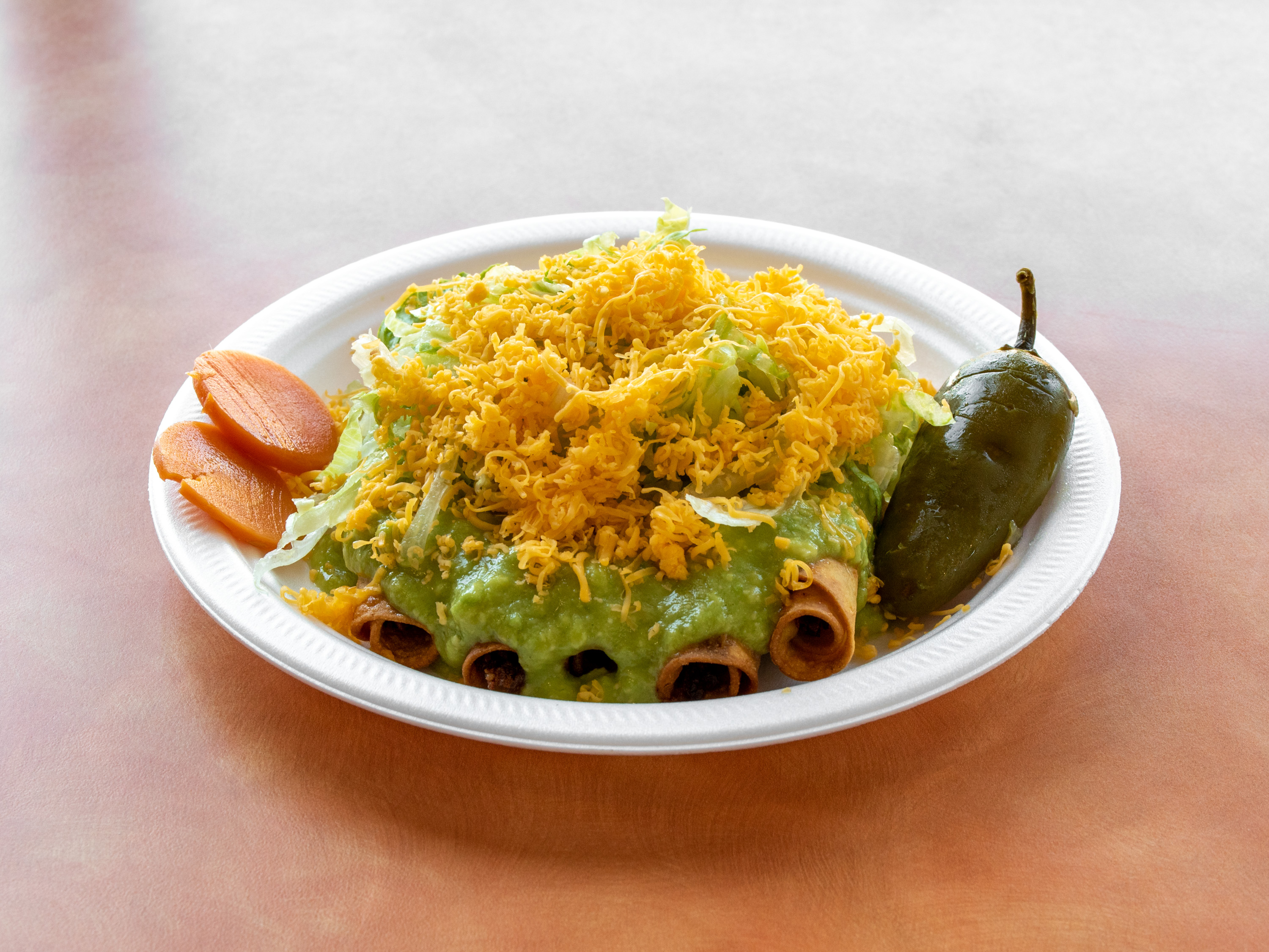 Order 2. 5 Rolled Tacos food online from Atilano Mexican Food store, Spokane on bringmethat.com