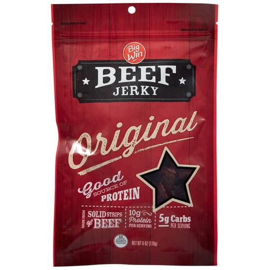 Order Big Win Beef Jerky Original (6 oz) food online from Rite Aid store, Yamhill County on bringmethat.com