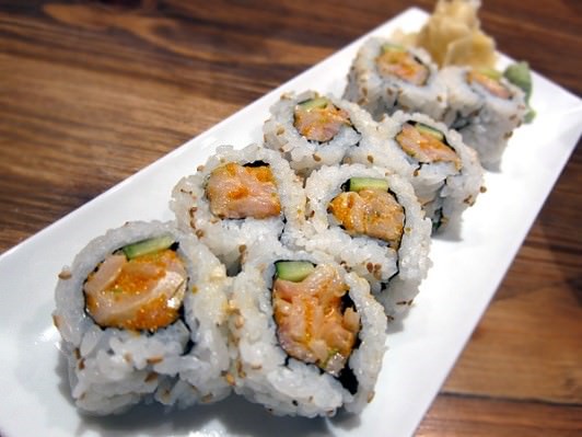 Order Crunchy Spicy Hamachi Roll food online from Sushi On Tatum store, Phoenix on bringmethat.com