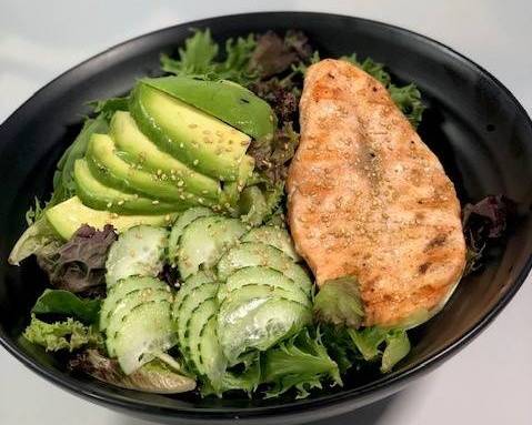 Order Grilled Salmon Salad food online from Pick A Poke store, West Covina on bringmethat.com