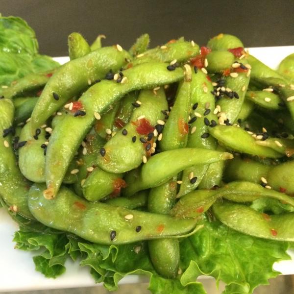 Order Spicy Edamame food online from Thai Tea Asian Fusion Cafe  store, Irving on bringmethat.com