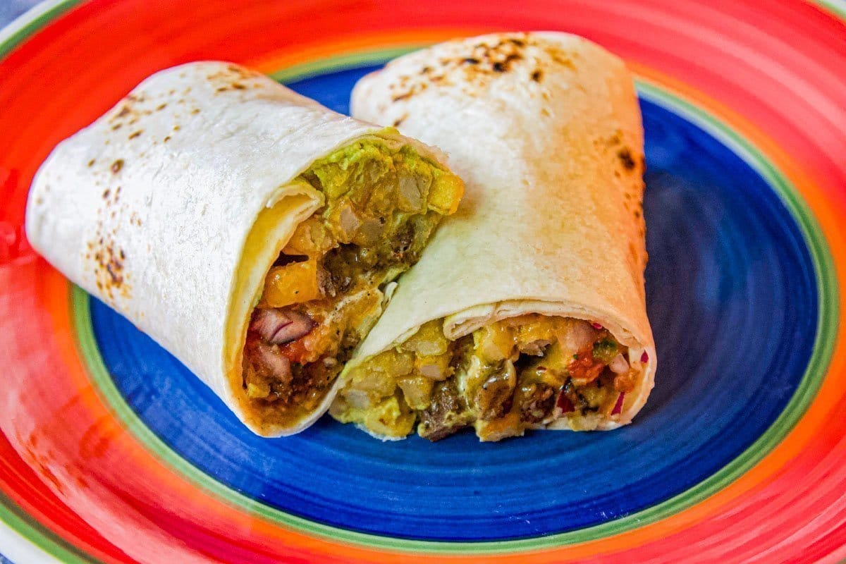 Order California Burrito food online from Tortuga's Mexican Village store, Princeton on bringmethat.com