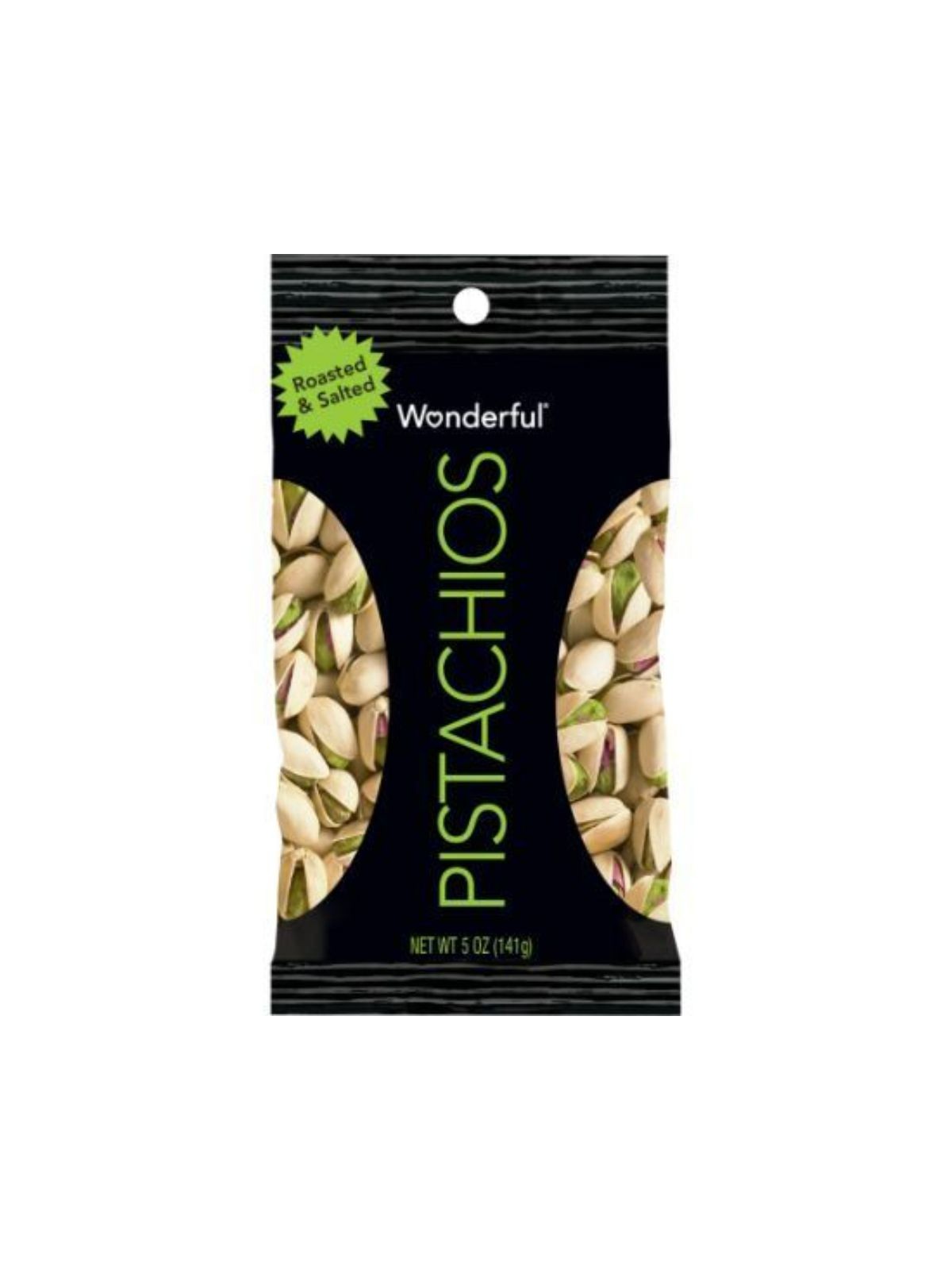 Order Wonderful Pistachios Roasted & Salted (5 oz) food online from Stock-Up Mart store, Marietta on bringmethat.com