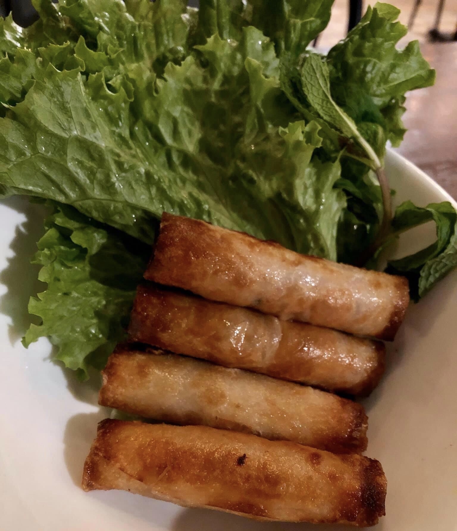 Order Crispy Fried Taro & Veggie Spring Rolls (Chả giò chay) food online from Hello Saigon store, New York on bringmethat.com