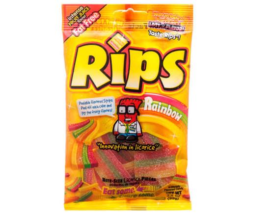 Order New Rips Sour Candy 3.5oz Rainbow Peelable Pieces food online from Loma Mini Market store, Long Beach on bringmethat.com