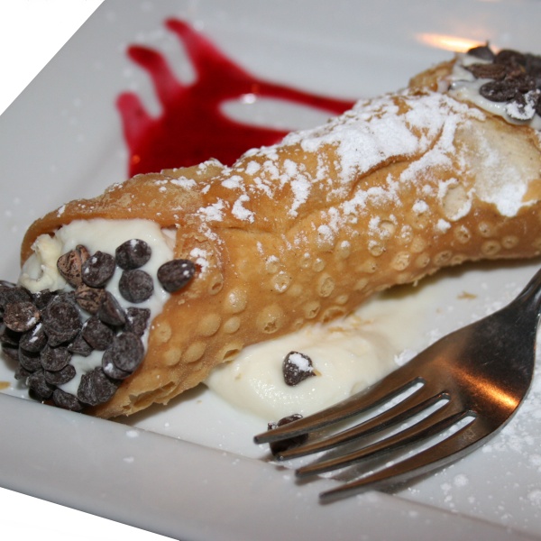 Order Double Dipped Chocolate Chip Cannoli with Plain Shell food online from Brick Oven Pizza store, Moorpark on bringmethat.com