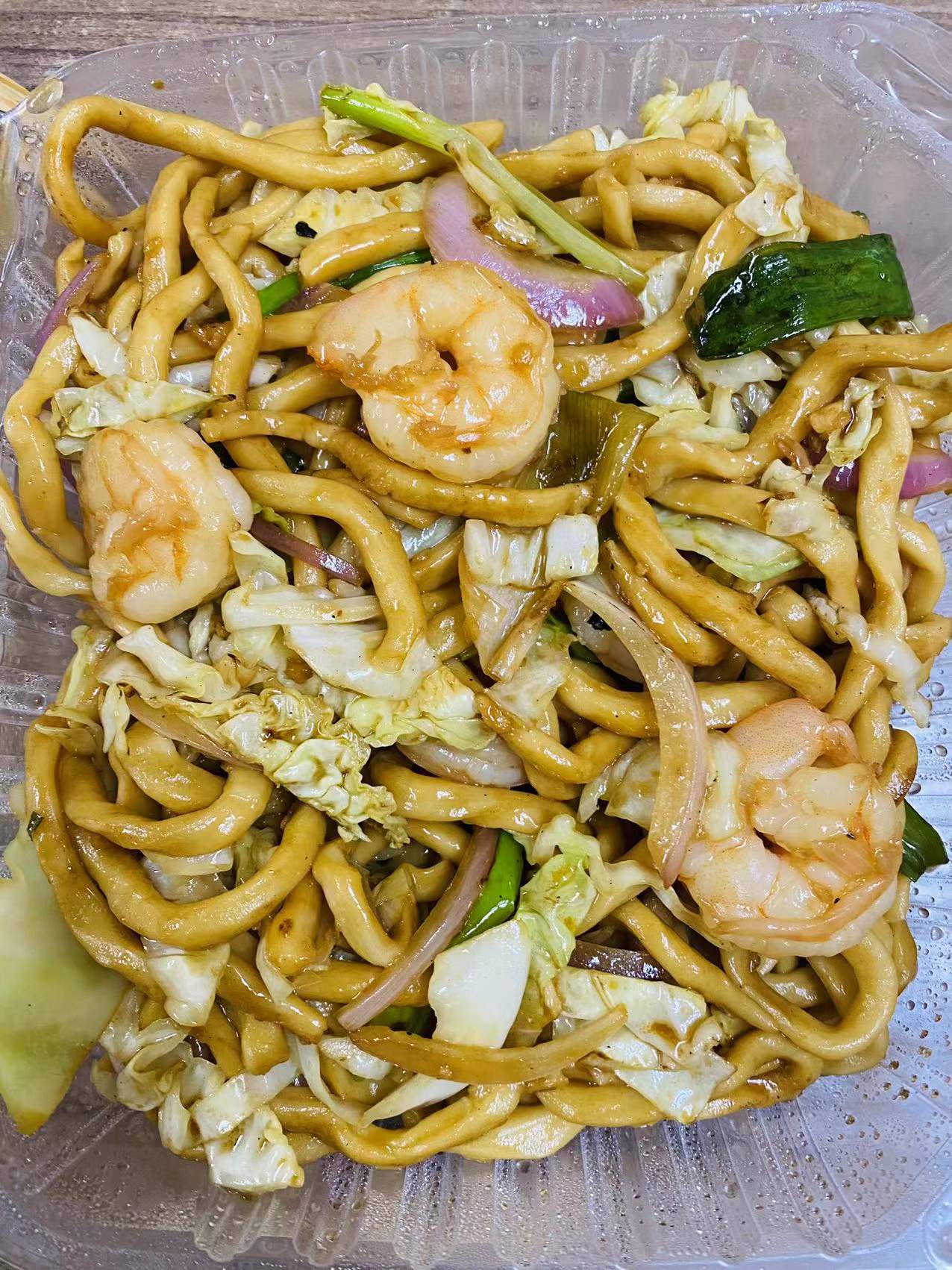 Order Shrimp Fried Noodle      蝦炒粗麵 food online from Dim Sum Club store, San Francisco on bringmethat.com