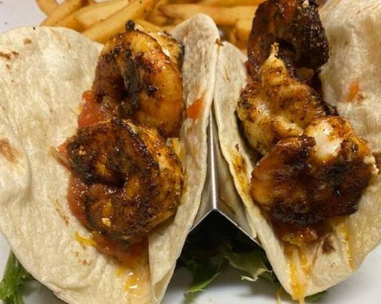 Order Blackened Shrimp Tacos food online from High Street Caffe store, West Chester on bringmethat.com