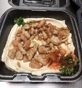 Order Hummus with Chicken Shawarma Lunch food online from Shawarma House store, Westland on bringmethat.com