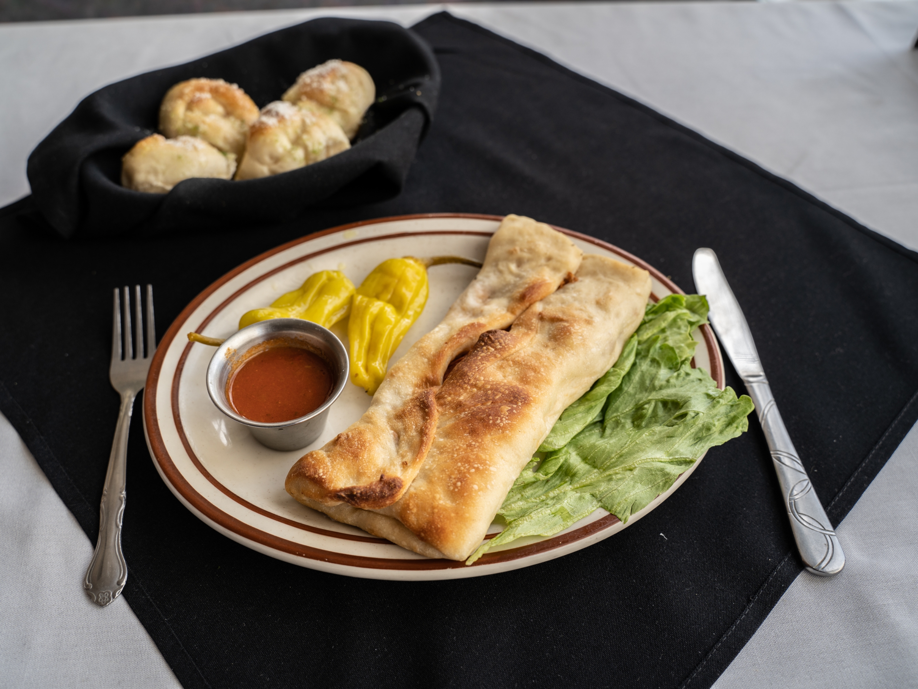 Order 65. Pepperoni Calzone food online from Milano Italian Cuisine store, Evansville on bringmethat.com