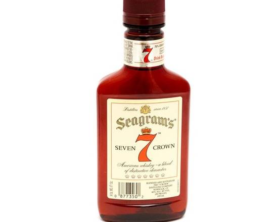 Order Seagrams 7 American whiskey, 200mL bottle (40% ABV) food online from Moby Liquor store, Los Angeles on bringmethat.com