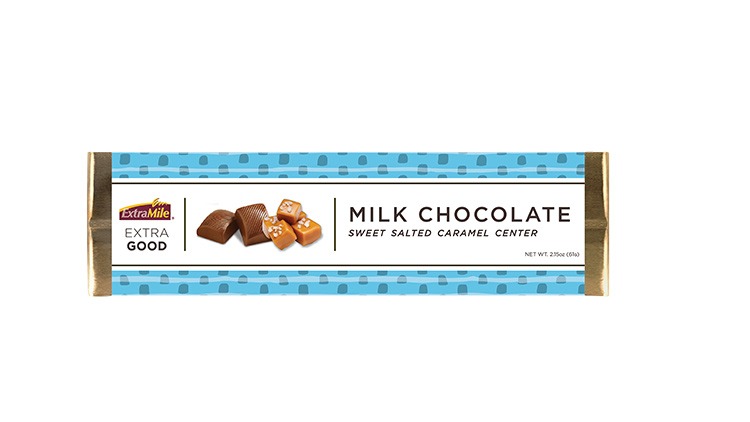 Order ExtraMile Milk Chocolate Sweet Salted Caramel 2.15oz food online from Chevron Extramile store, Lancaster on bringmethat.com
