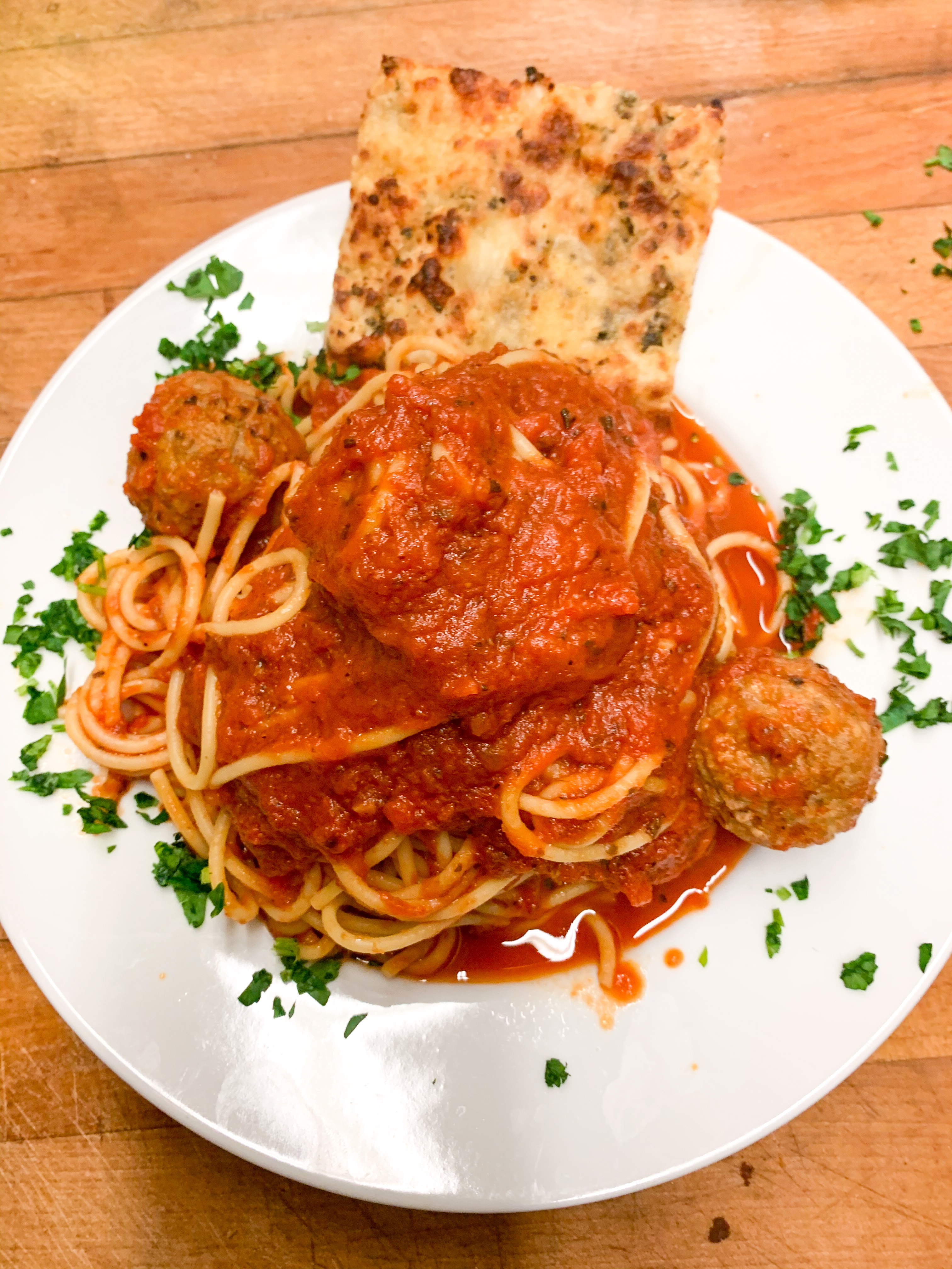 Order Spaghetti with Meatballs food online from Greenwich village pizza store, West Hollywood on bringmethat.com