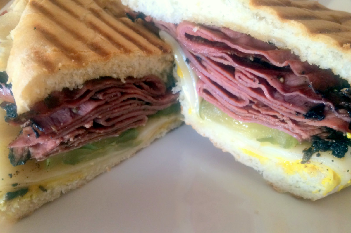 Order Roast Beef and Swiss Panini food online from Leaning Tower Pizza & Pasta store, Sherman Oaks on bringmethat.com