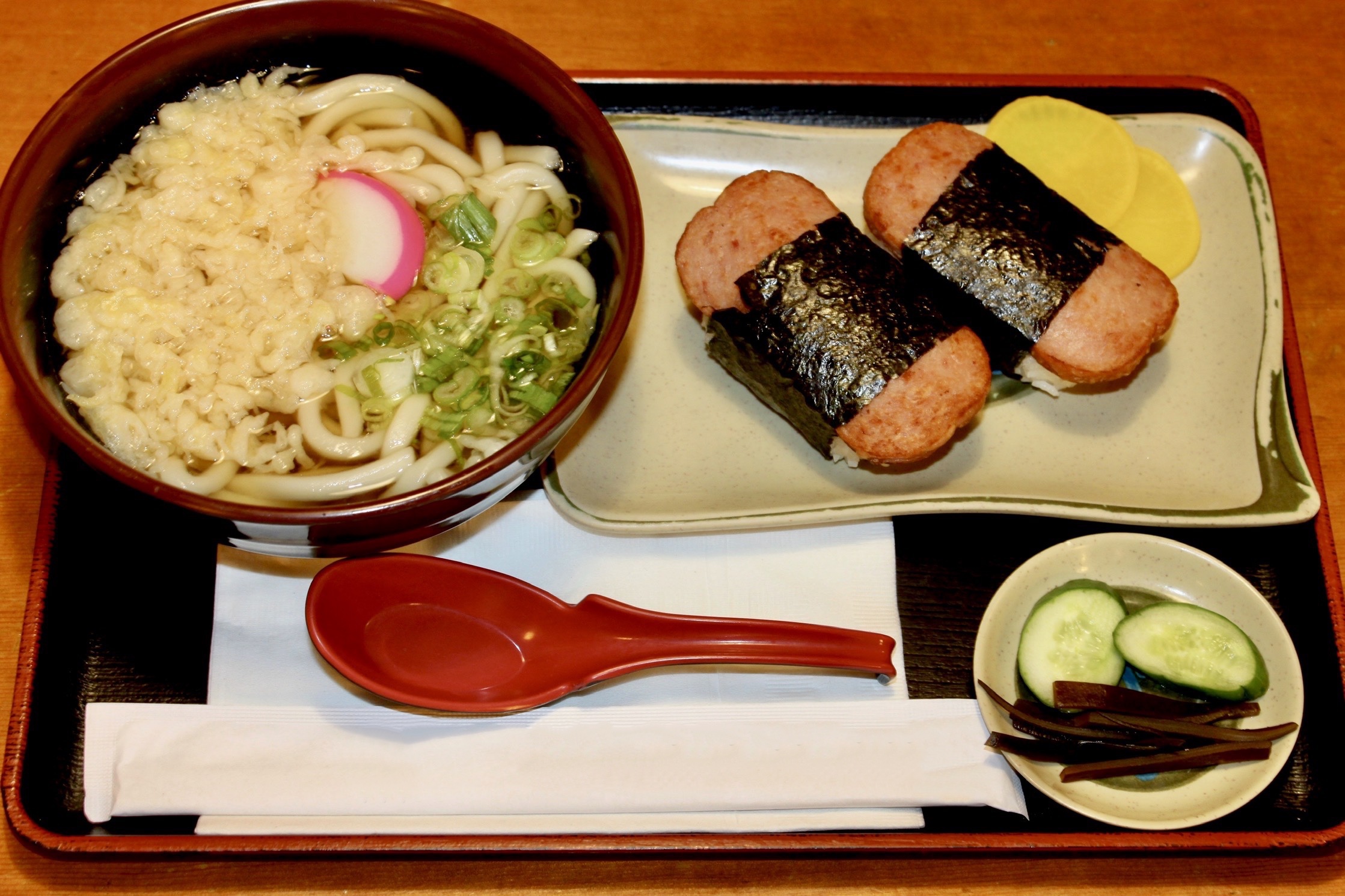 Order Spam Omusubi Set food online from Kotohira Restaurant store, Gardena on bringmethat.com