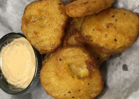 Order Fried Pickles (10) food online from Downers Sand Club Sports Bar & Grill store, Downers Grove on bringmethat.com