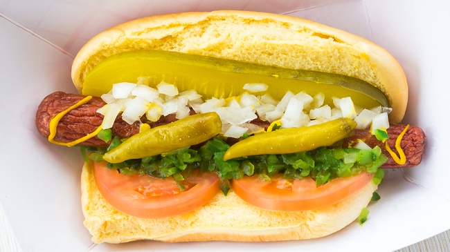 Order Chicago-Style Hot Dog food online from Johnny'S Burgers & Dogs store, Tempe on bringmethat.com
