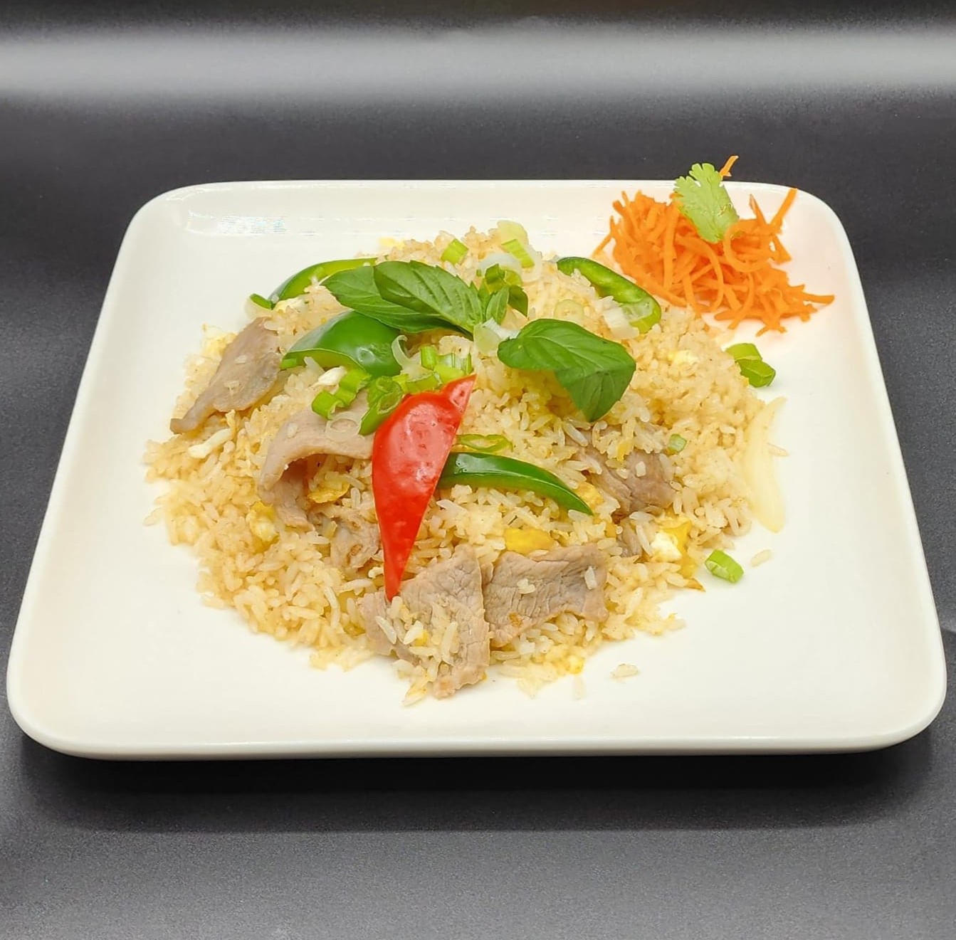 Order Spicy Basil Fried Rice food online from VIP Thai Cuisine store, Woodridge on bringmethat.com