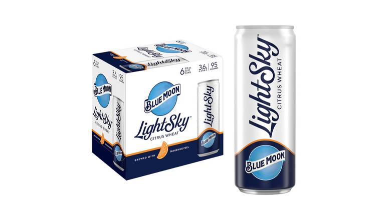 Order Blue Moon Light Sky Citrus Wheat Beer -Pack Of 6 food online from Red Roof Market store, Lafollette on bringmethat.com