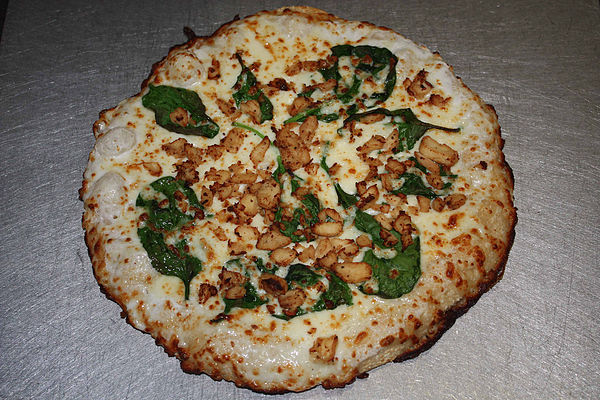 Order Chicken Spinach Alfredo Specialty Pizza food online from Dave Pizza Buffet store, New Baltimore on bringmethat.com