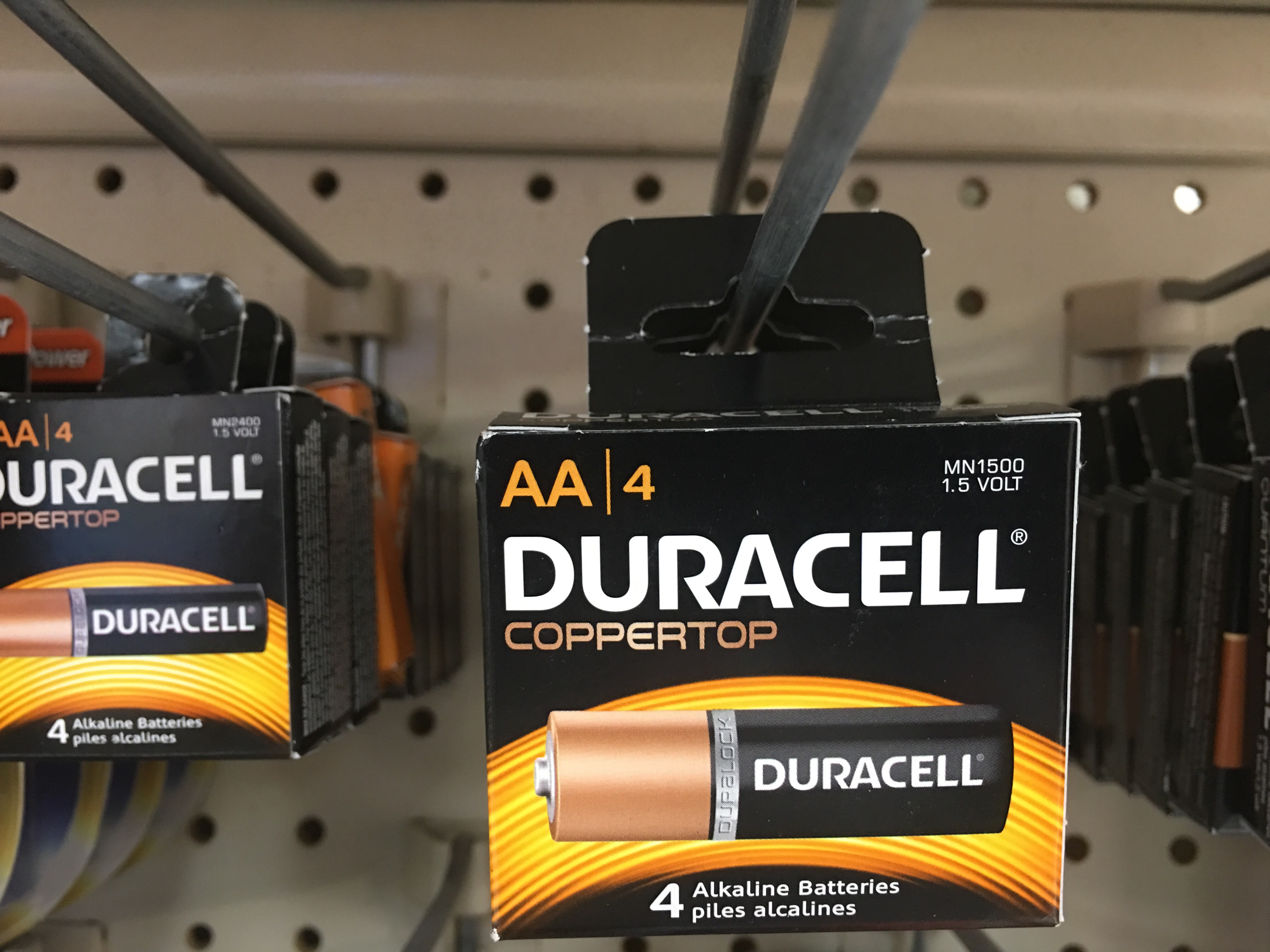 Order AA Batteries 4pk Duracell box food online from The Ice Cream Shop store, Providence on bringmethat.com