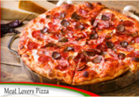 Order  The Meat Lovers Pizza Small 10" food online from Ameci Pizza & Pasta store, Santa Paula on bringmethat.com