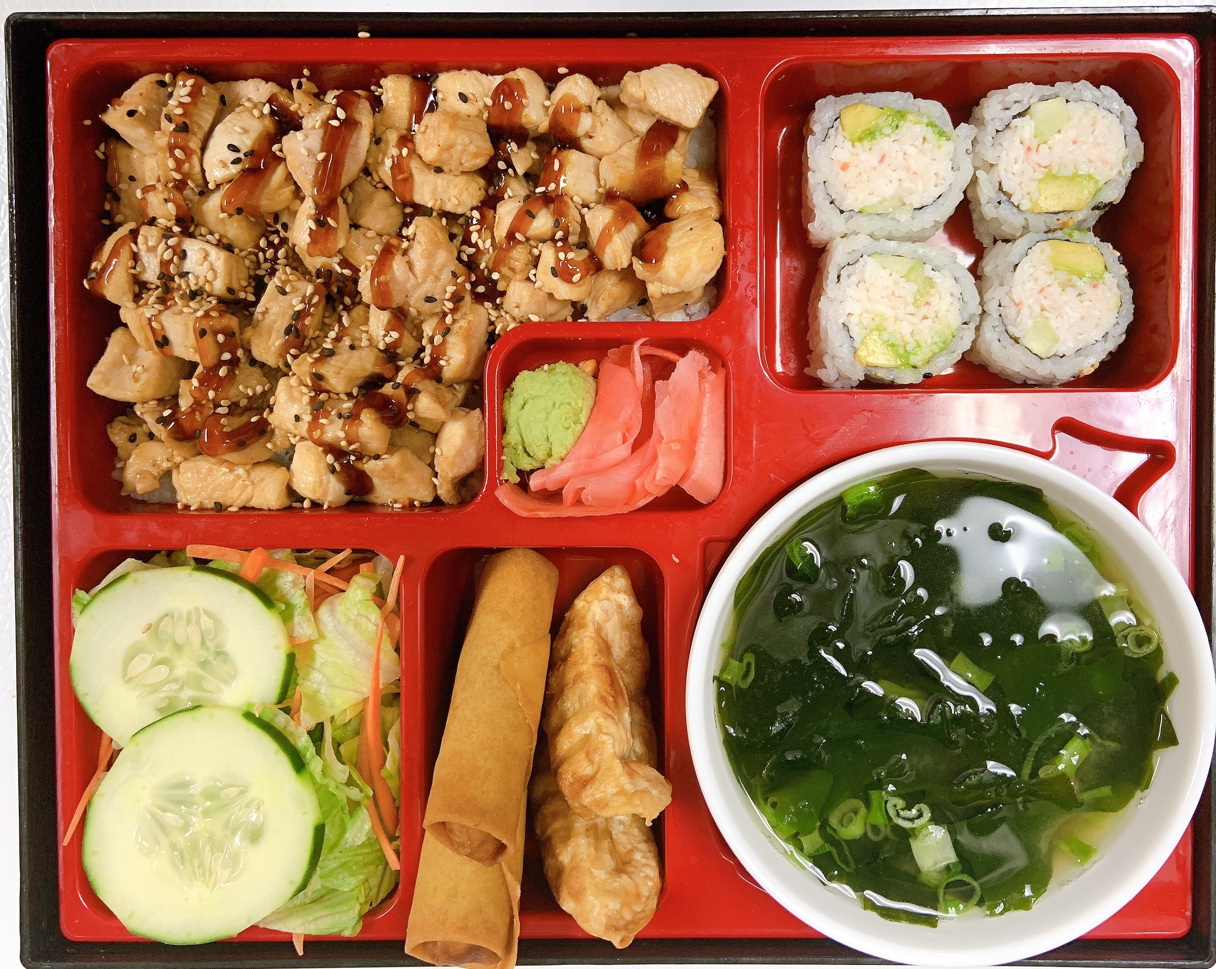 Order Hibachi Chicken Bento Box food online from Ninja Sushi Grill store, Fort Worth on bringmethat.com