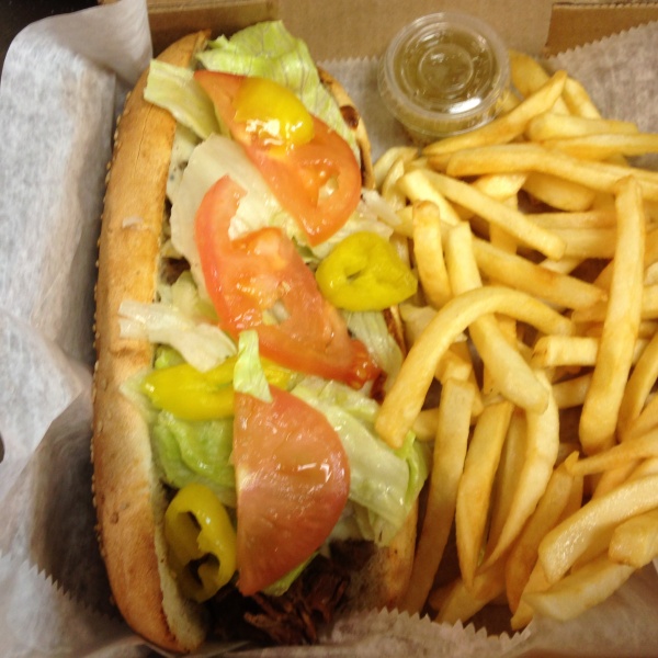 Order Oven-Baked Steak Sub food online from Amiccis Pizza store, Detroit on bringmethat.com