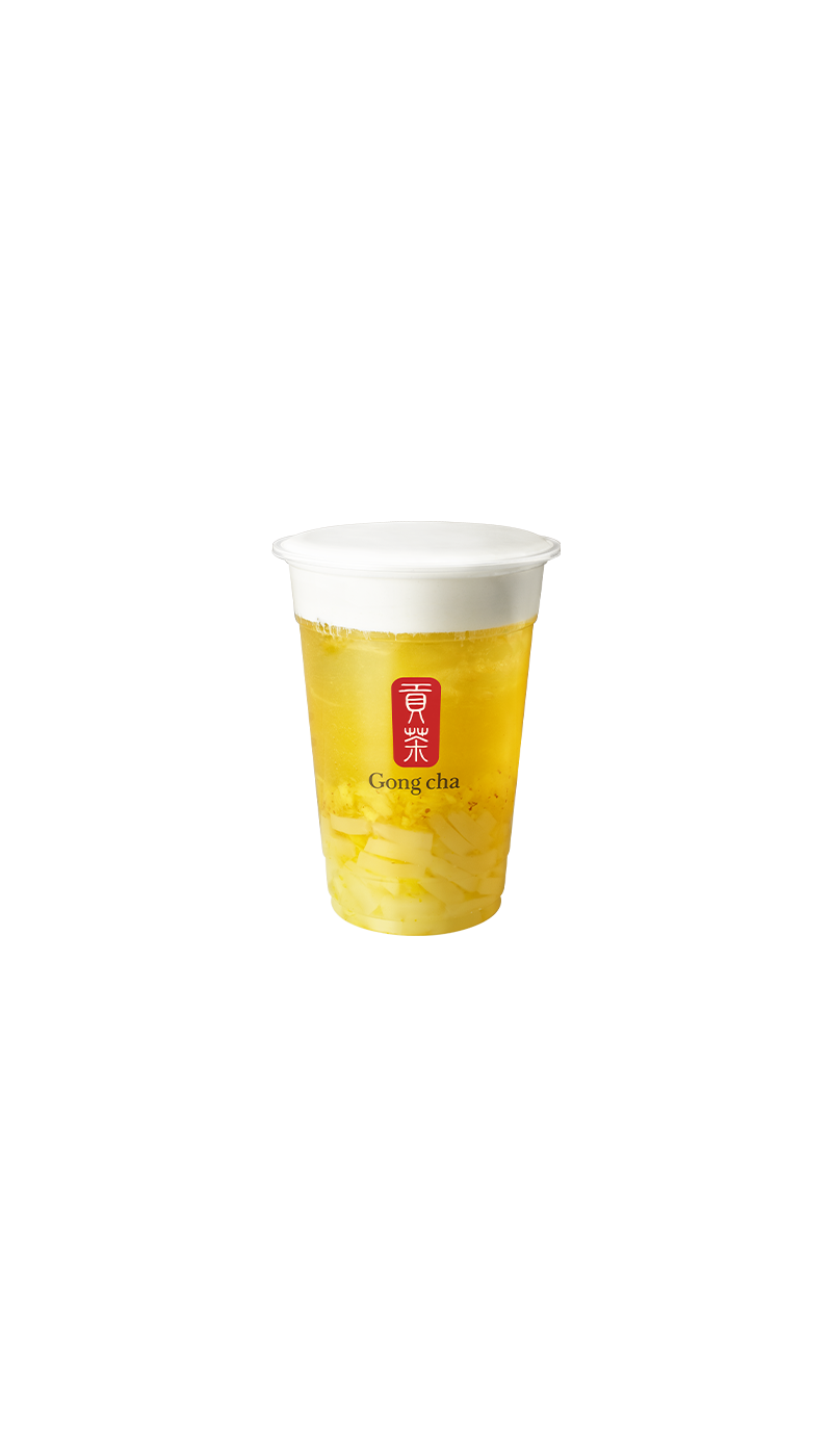 Order Milk Foam Pineapple Green Tea w/ Coconut Jelly food online from Gong Cha store, Cherry Hill on bringmethat.com