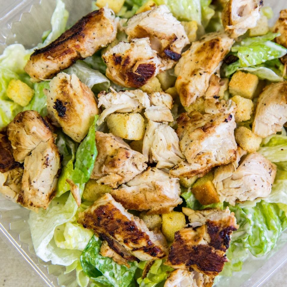 Order Caesar Salad with Grilled Chicken - Salad food online from Oakland Ave Pizza & Subs store, Methuen on bringmethat.com